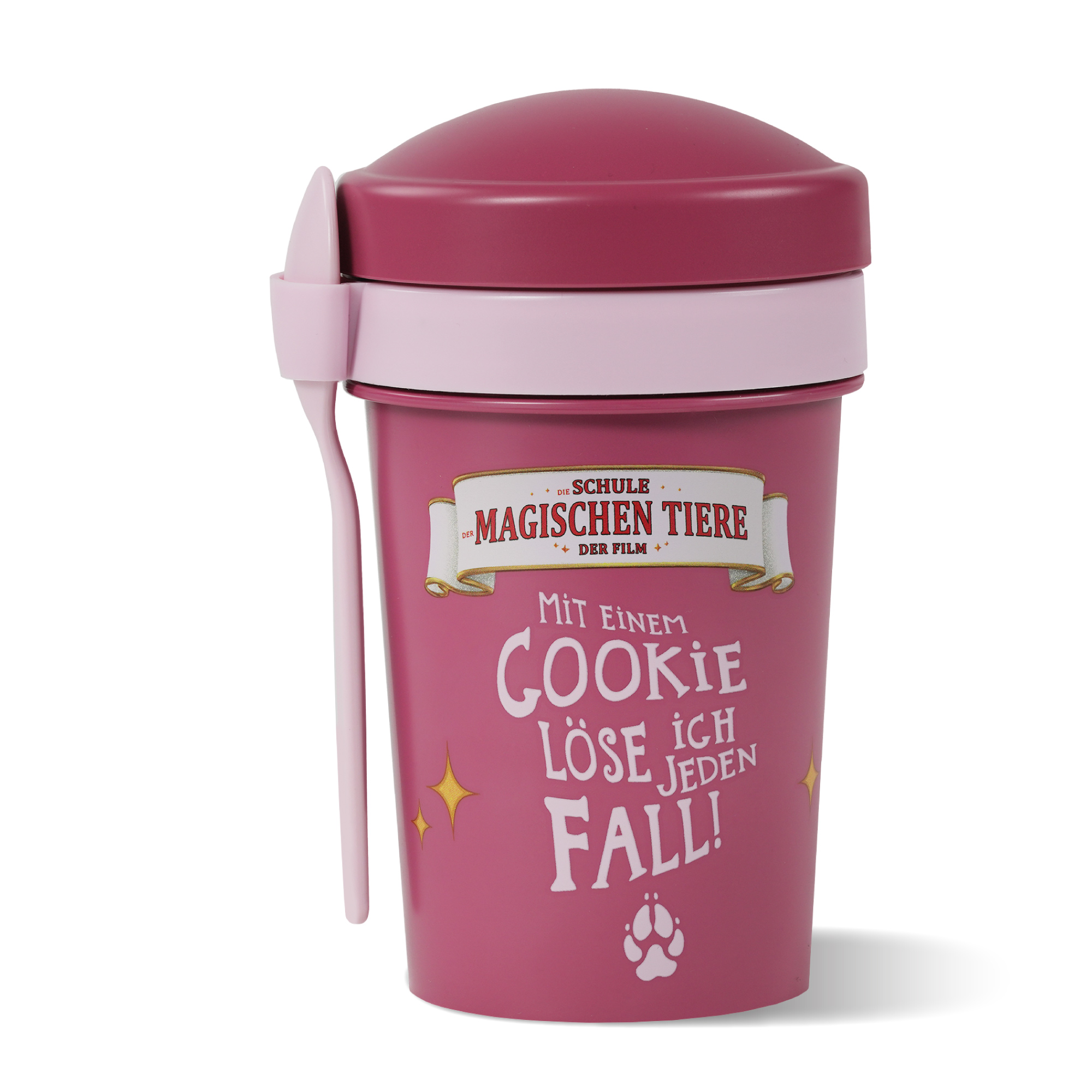 Müslibecher To Go, Rabbat, 540 ml, rPET - Beerenrot | AWAVE®