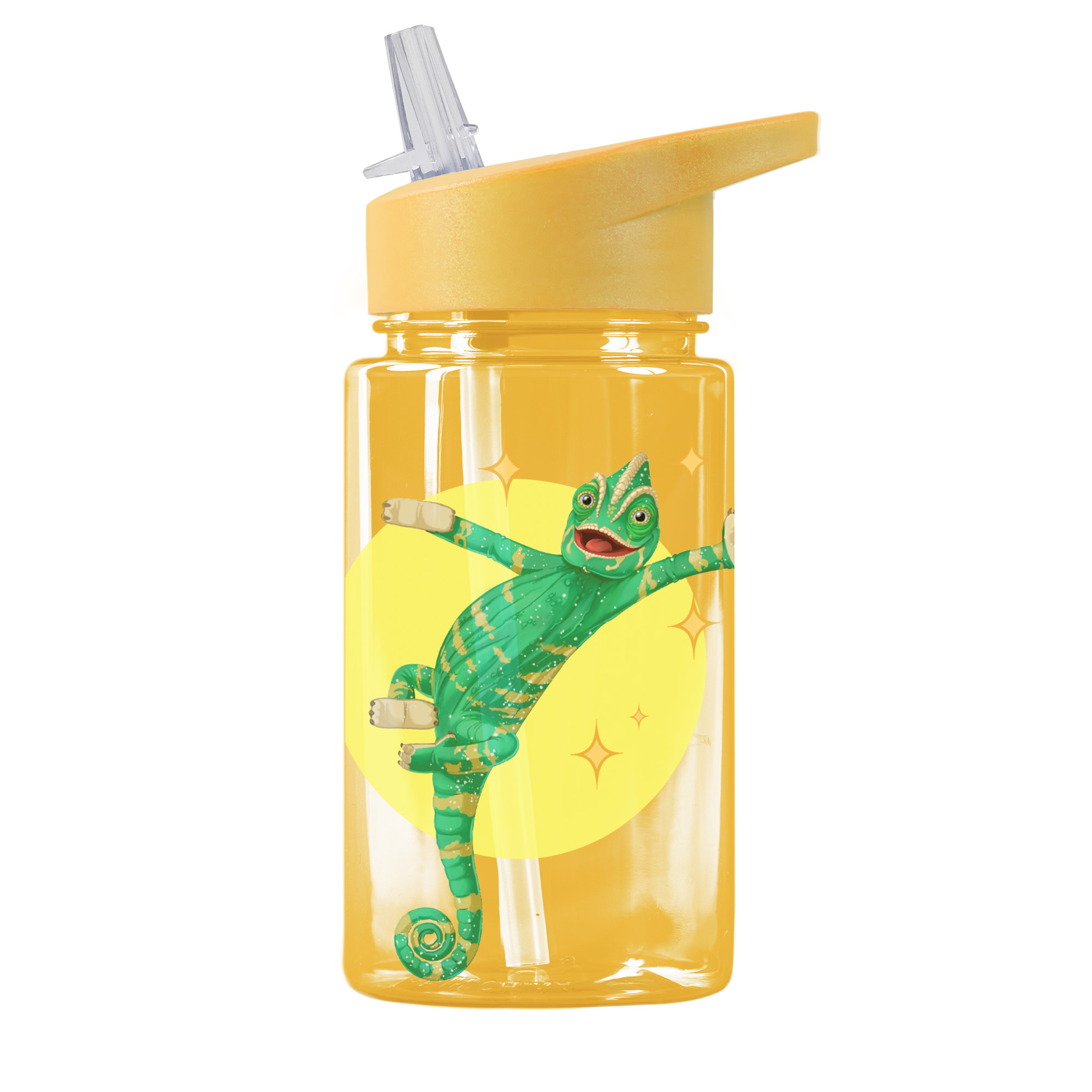 Trinkflasche 400 ml rPET | Gelb, Caspar