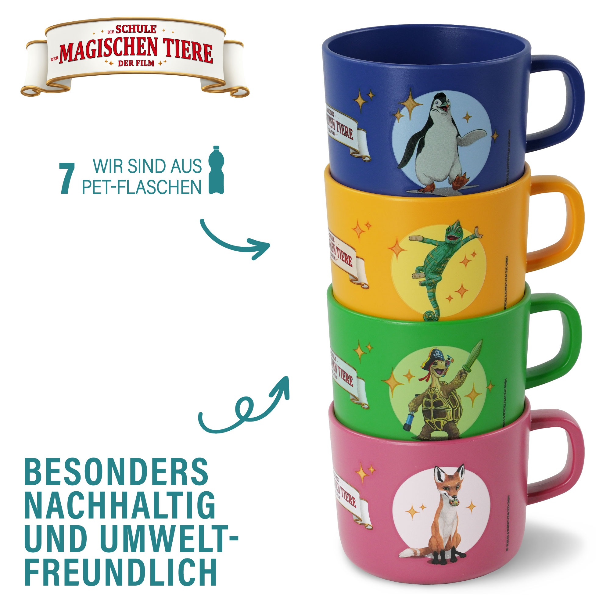 Kinder Tassen Set 4-teilig, 250 ml, rPET | AWAVE®
