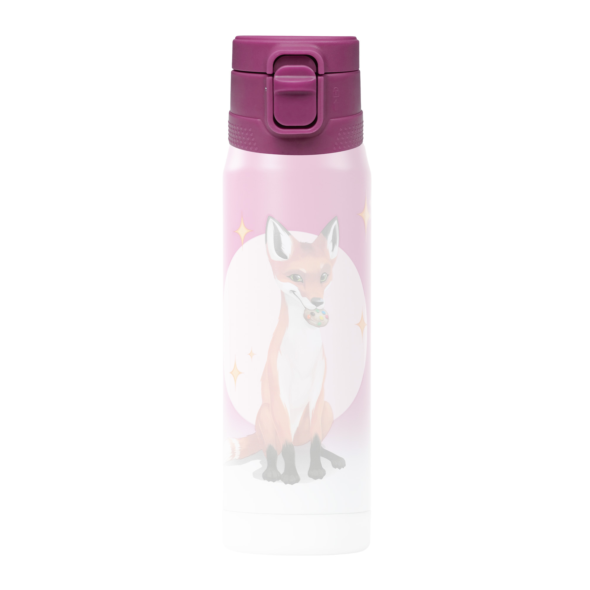 Ersatzdeckel für Die Schule der Magischen Tiere Edelstahl Trinkflasche 380 ml | Beerenrot