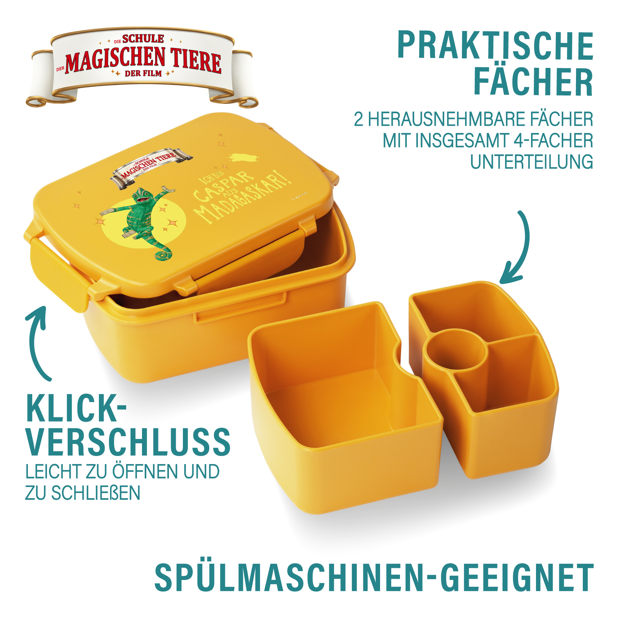 Snackbox, Caspar, aus rPET - gelb | AWAVE®