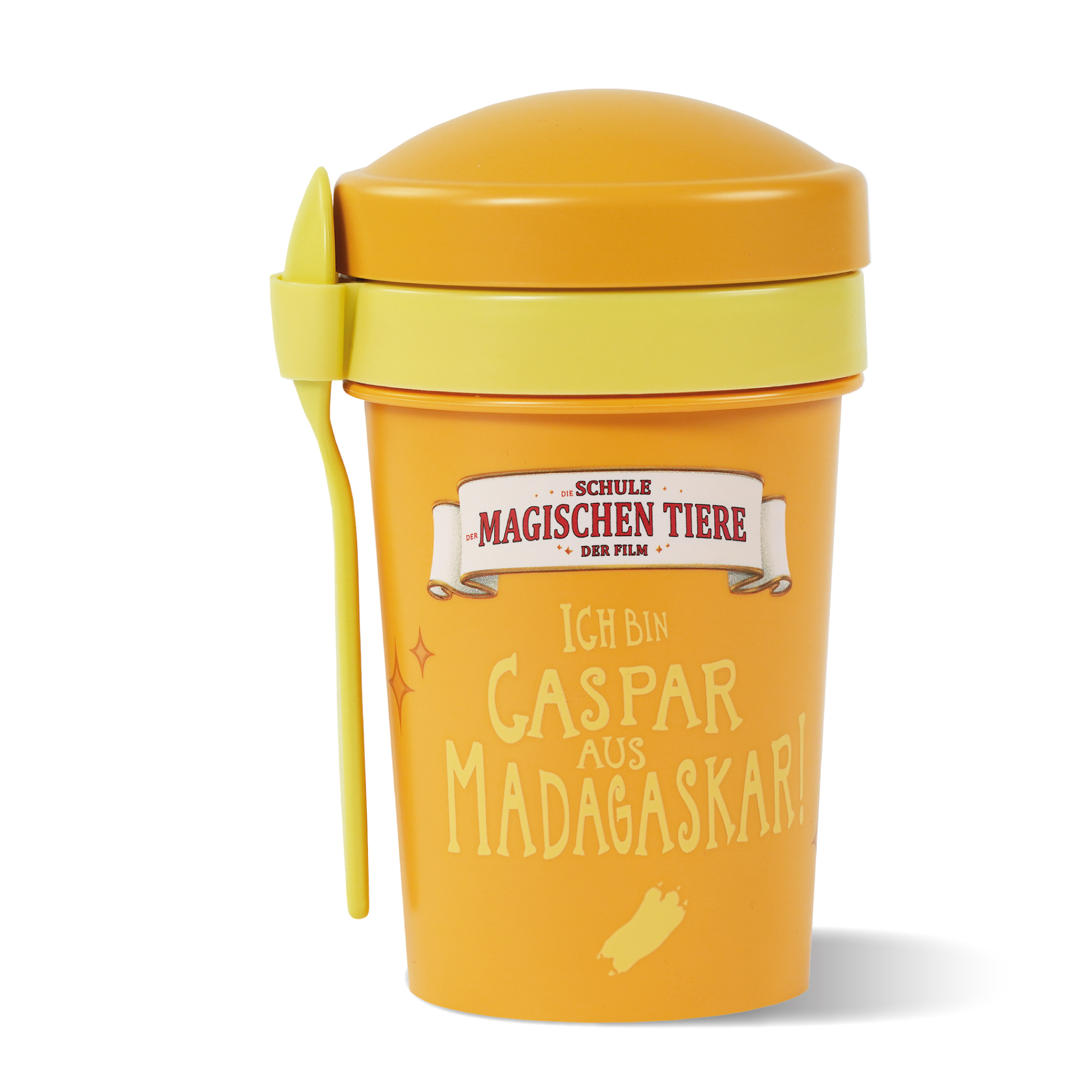 Müslibecher To Go, Caspar, 540 ml, rPET - Gelb | AWAVE®