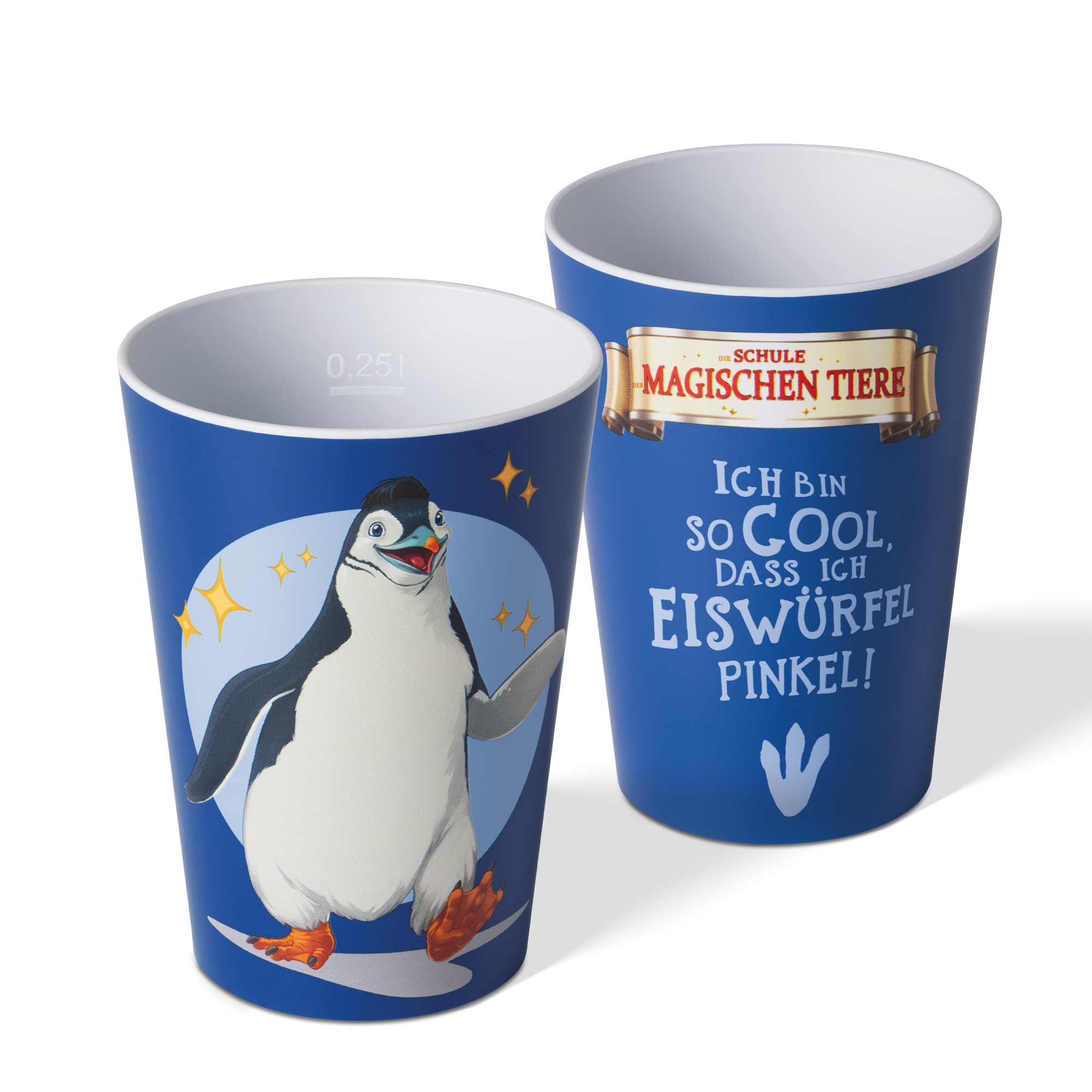 Trinkbecher-Set, 4-tlg. 250 ml, aus rPET, mit Eichstrich | AWAVE®
