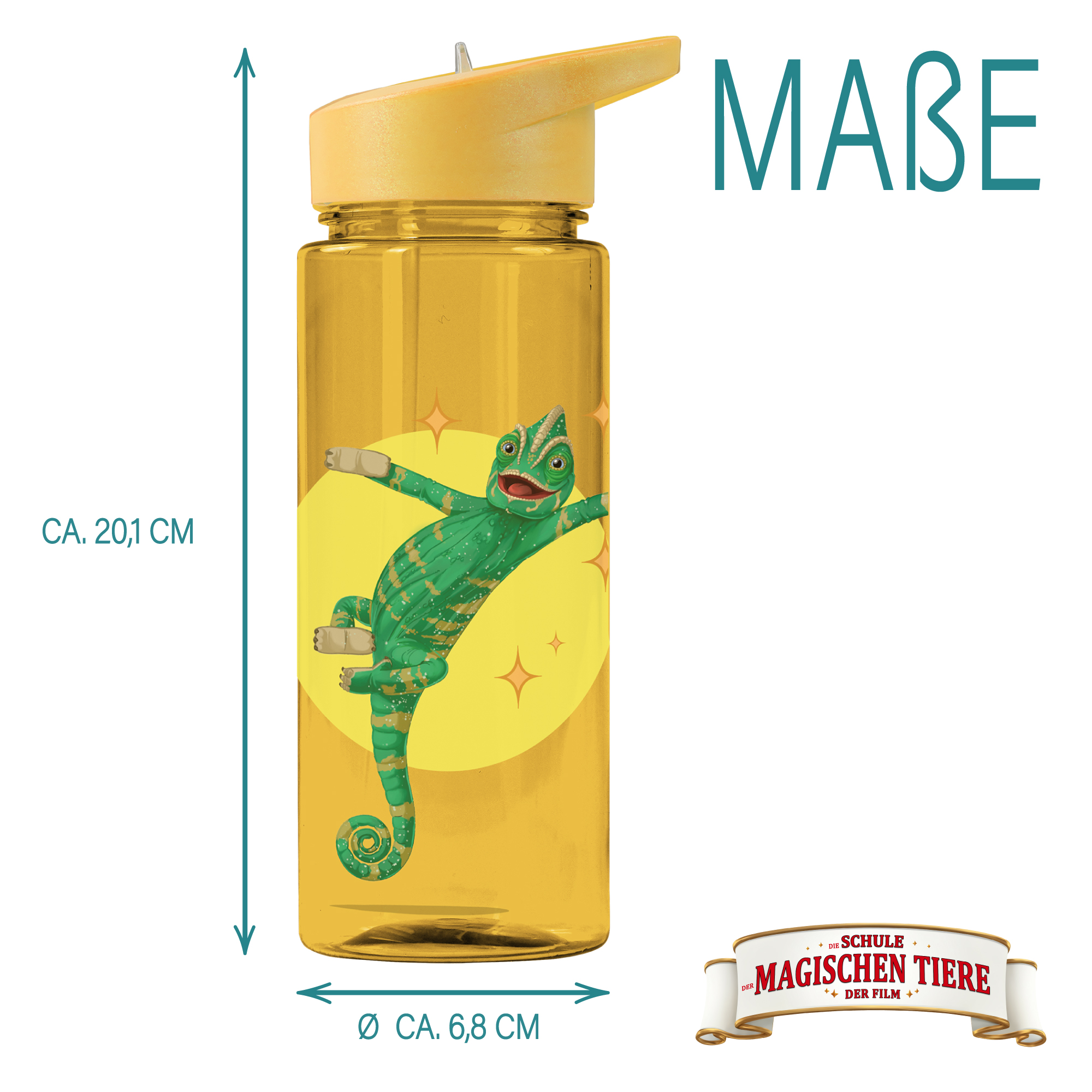 Trinkflasche 500 ml rPET| Gelb, Caspar