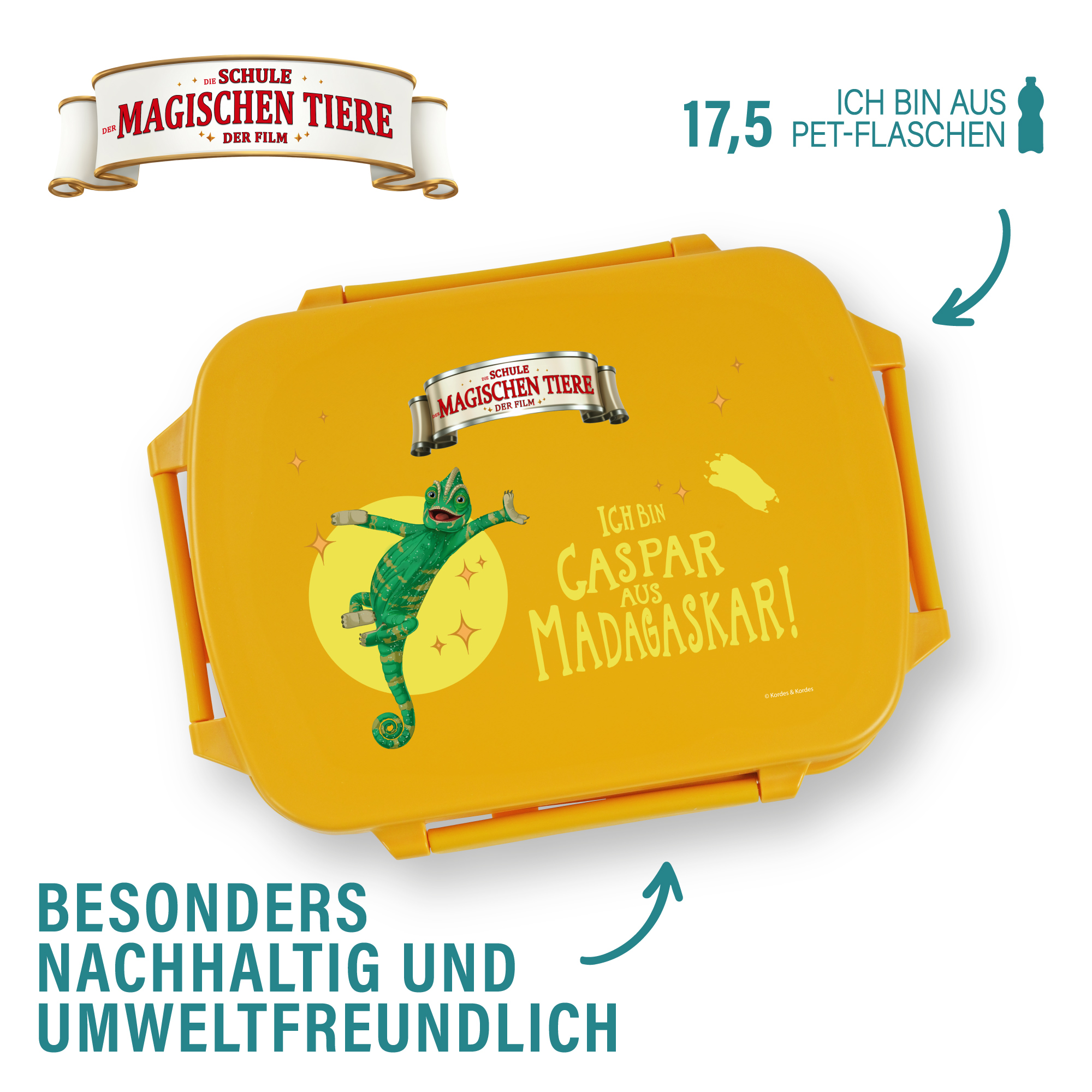 Snackbox, Caspar, aus rPET - gelb | AWAVE®