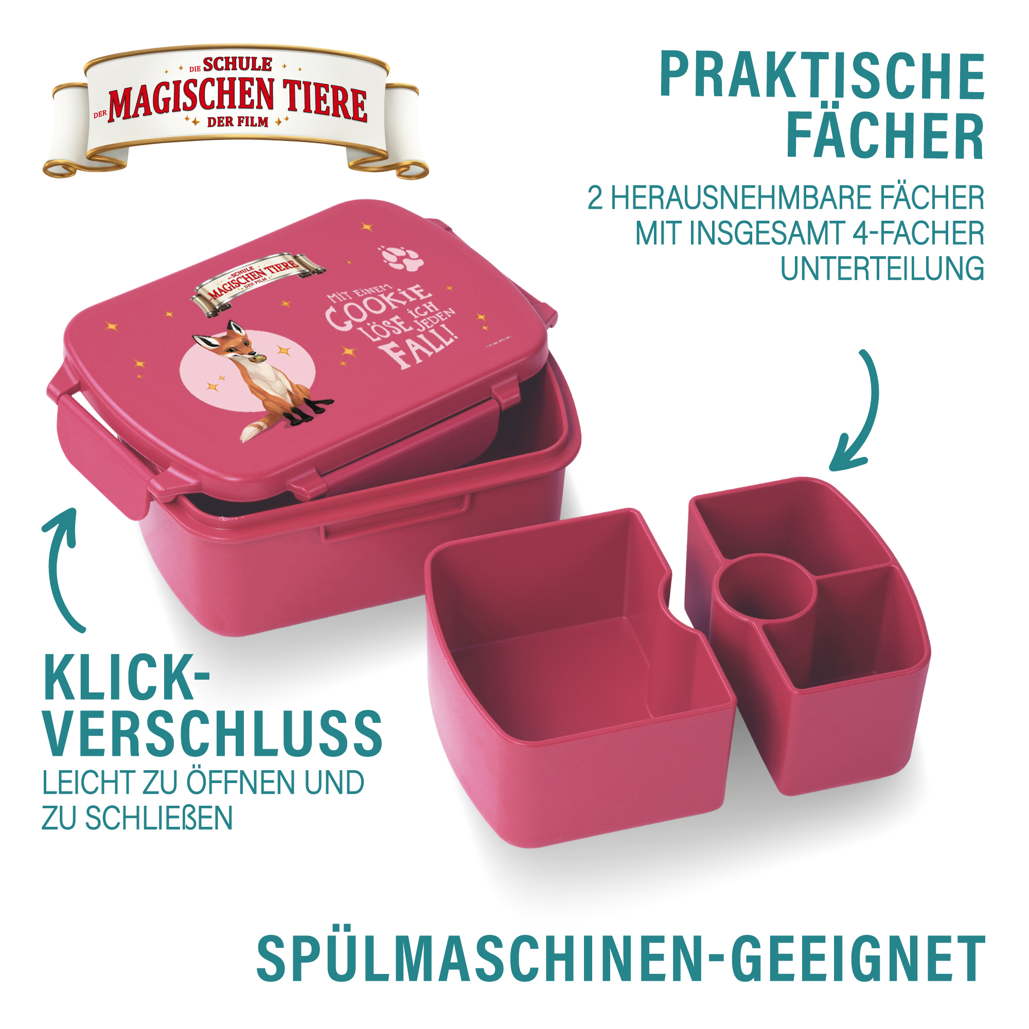 Snackbox, Rabbat, aus rPET - beerenrot| AWAVE®