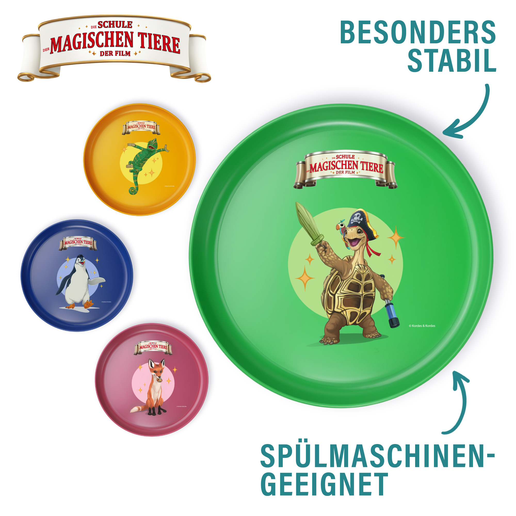 Kindergeschirr Teller Set, 4-tlg. 18,5 cm, rPET | AWAVE®