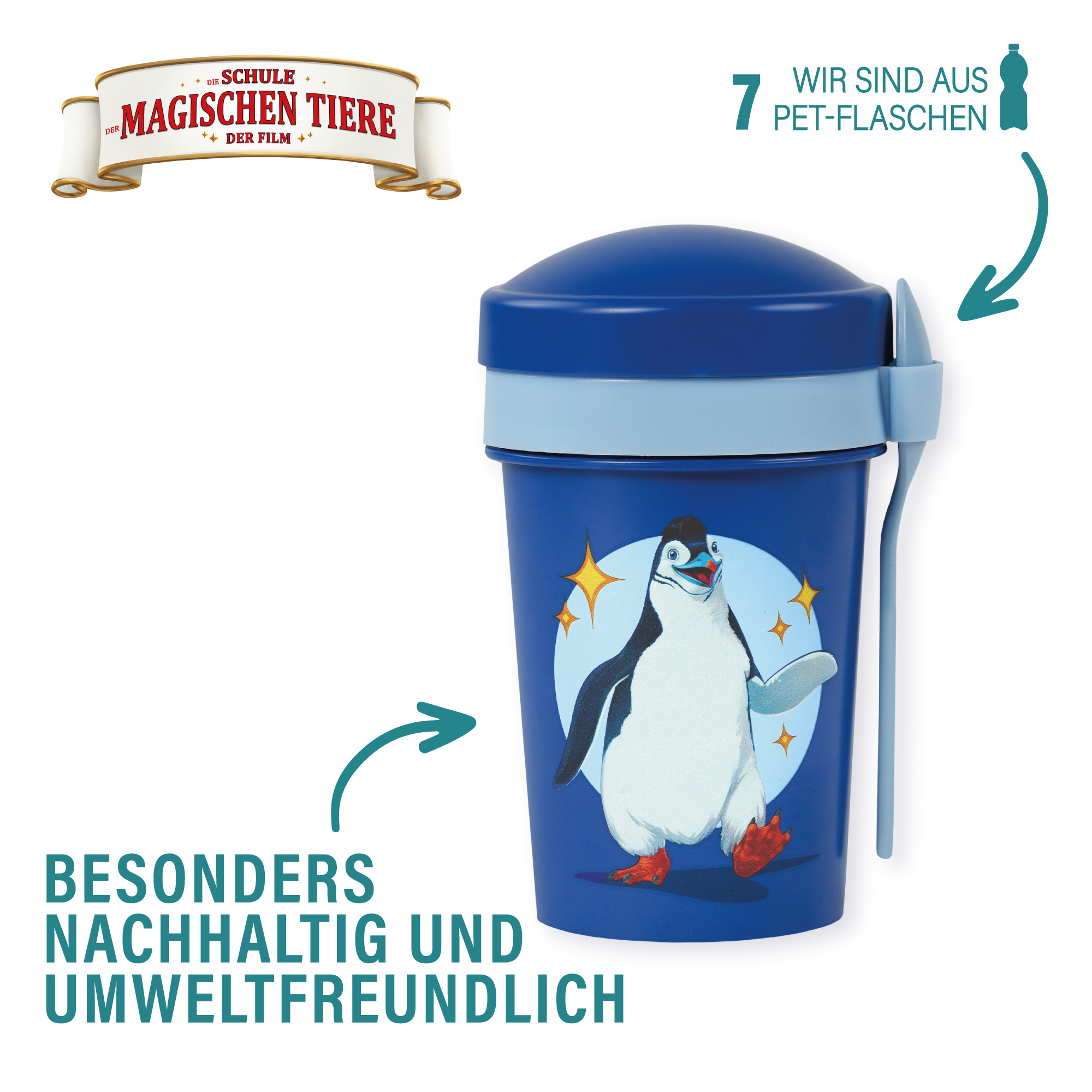 Müslibecher To Go, Juri, 540 ml, rPET - Blau | AWAVE®