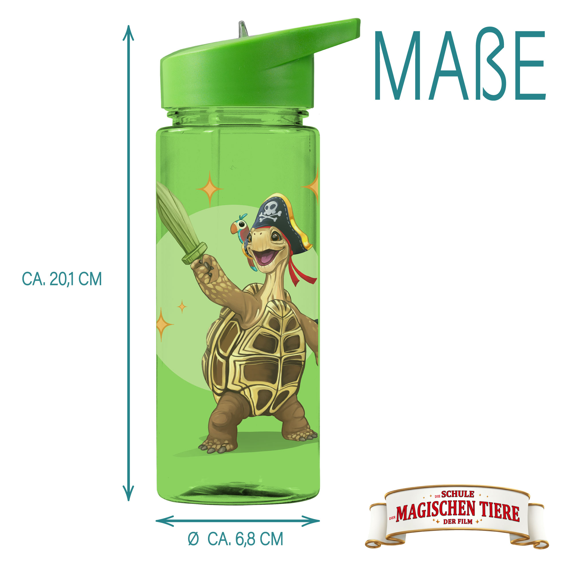 Tiere Trinkflasche 500 ml rPET | Grün, Henrietta