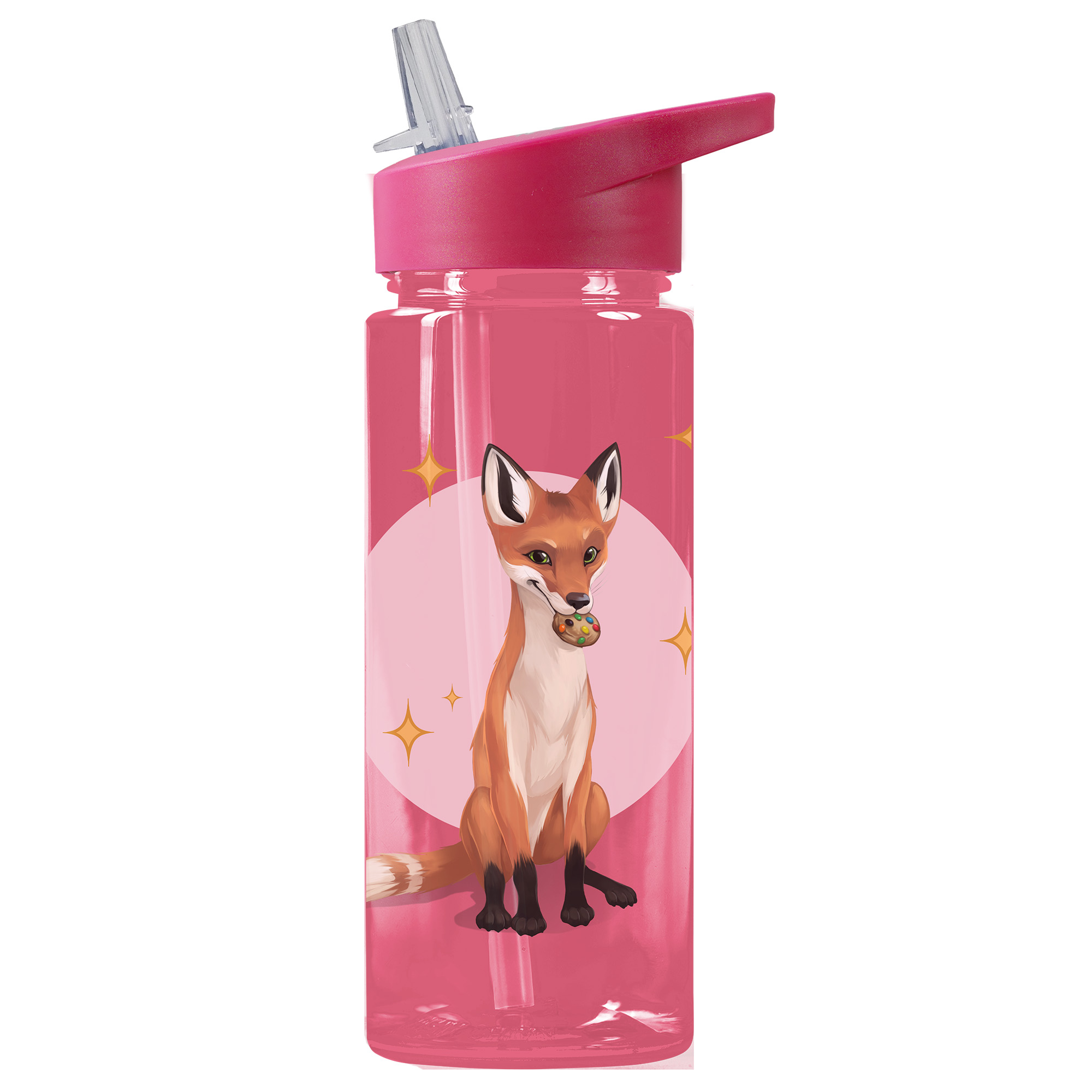 Trinkflasche 500 ml rPET | Beerenrot, Fuchs