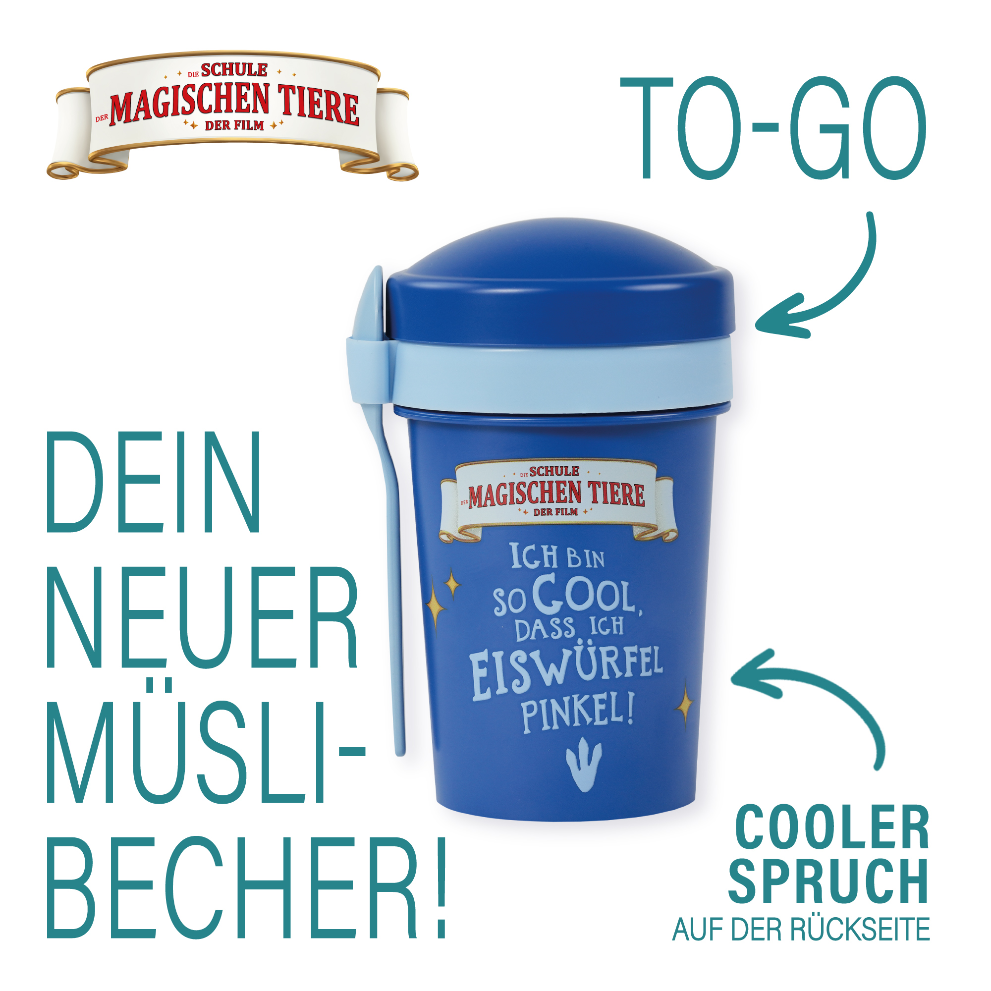Müslibecher To Go, Juri, 540 ml, rPET - Blau | AWAVE®