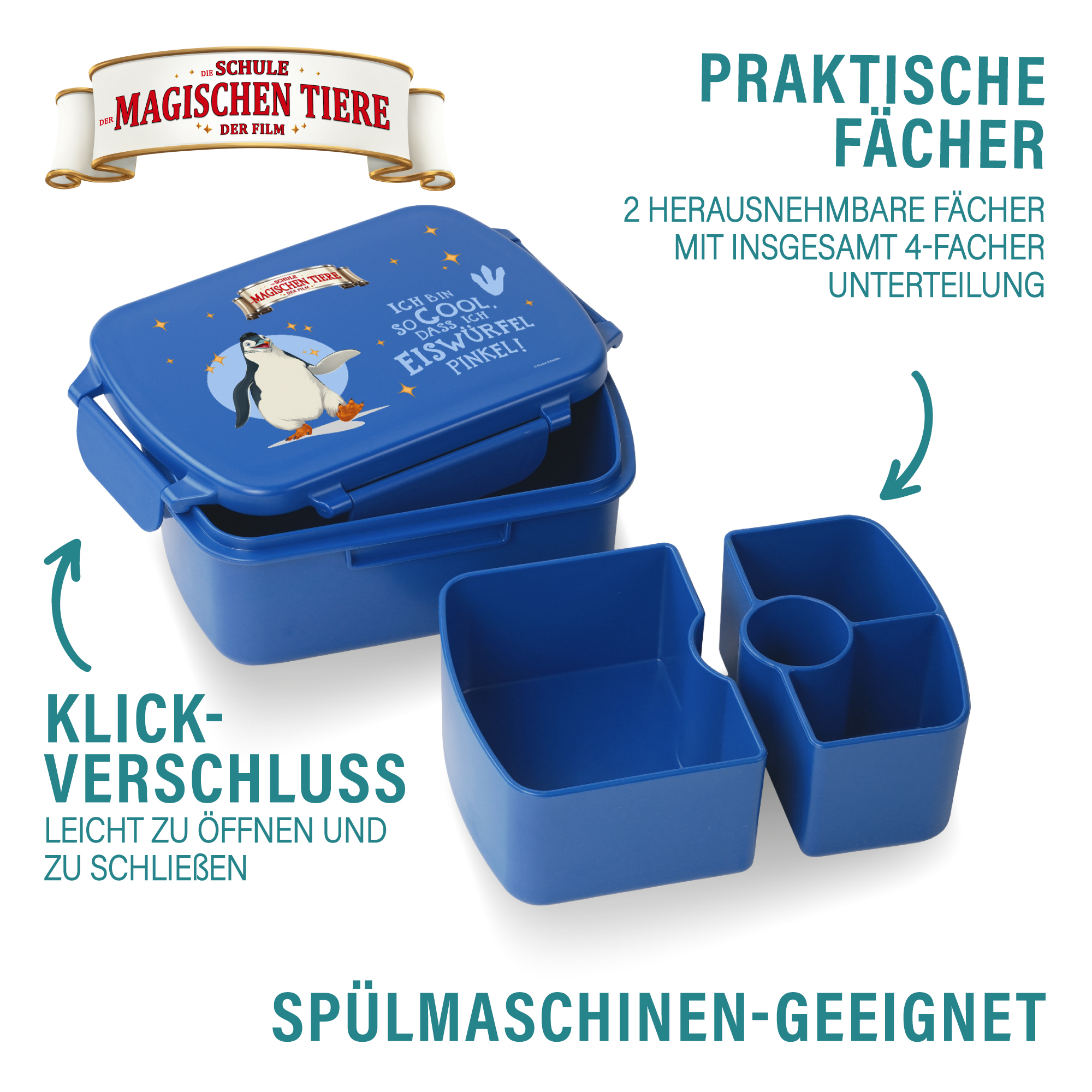 Snackbox, Juri, aus rPET - blau | AWAVE®